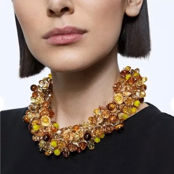 Authentic Swarovski Collar Necklace in Omber Multi color - Picture 1 of 5